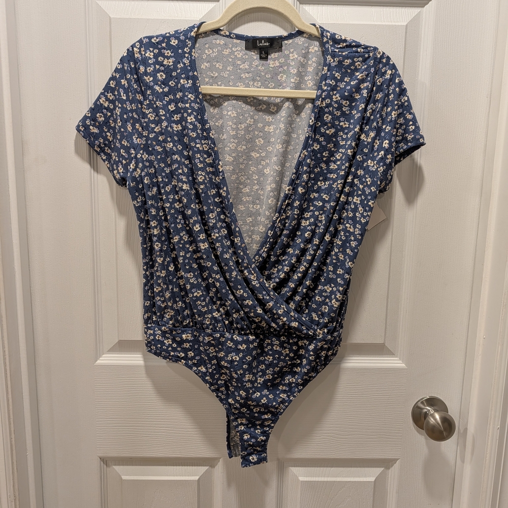 Lulu's Navy Floral Bodysuit